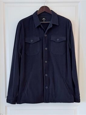 O'Neill Men's Dark Navy Button-Front Shirt Jacket